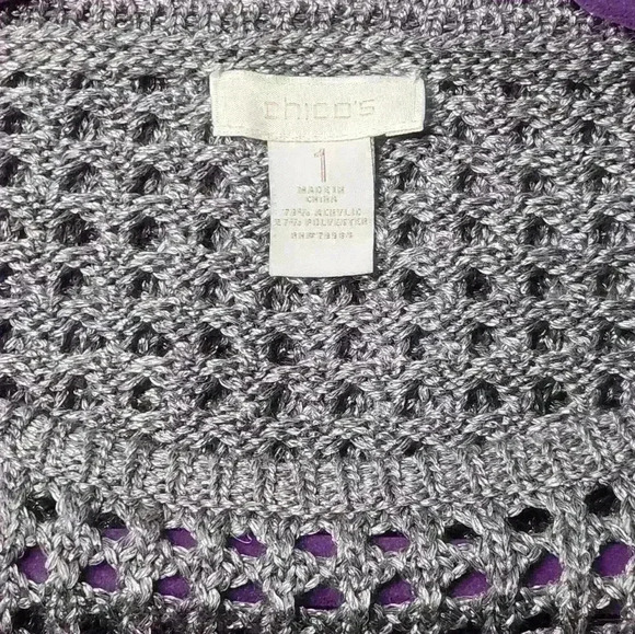 Chico's women's long sleeve slip-on sweater size M - Picture 9 of 9